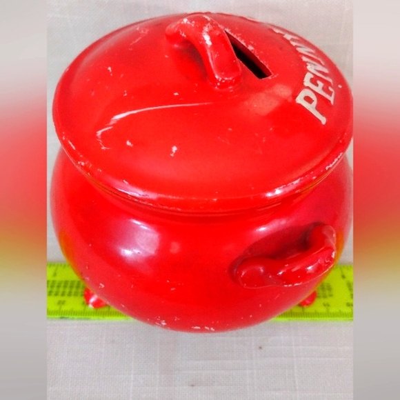 Lego Vintage Red Kettle Penny Pot Bank - Picture 4 of 6